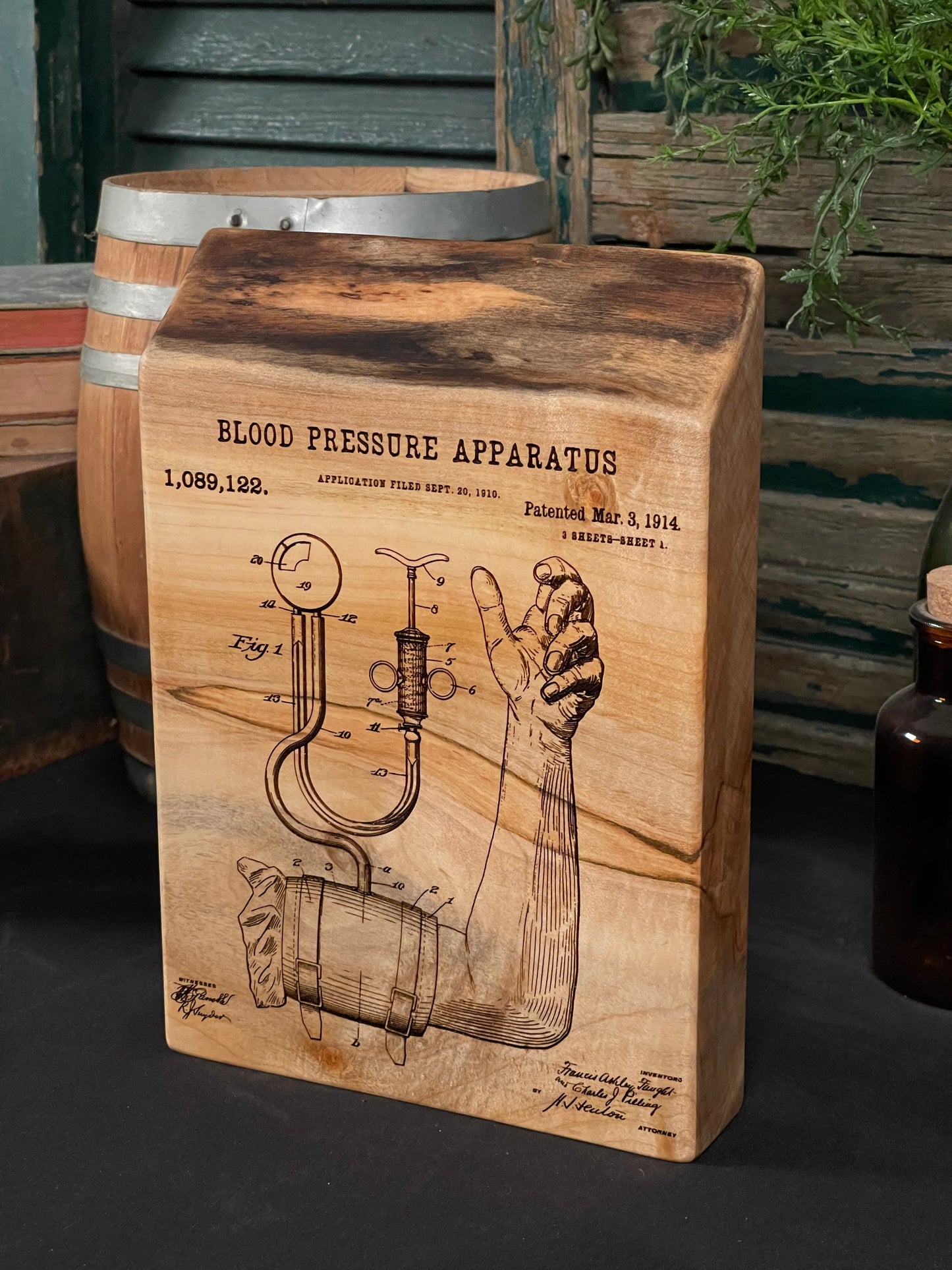 Blood Pressure Aparatus Patent on Maple