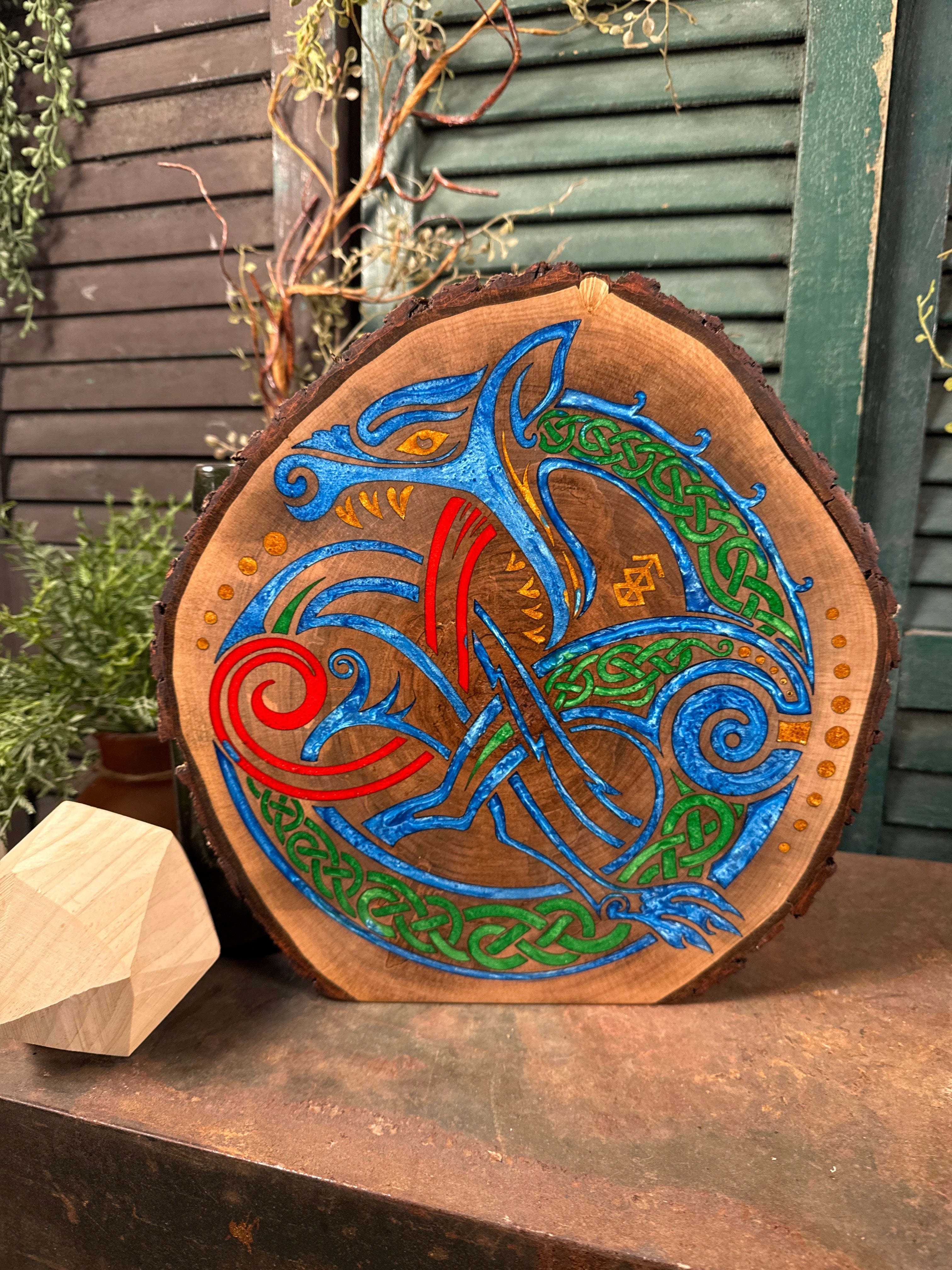 Celtic Wolf on Maple