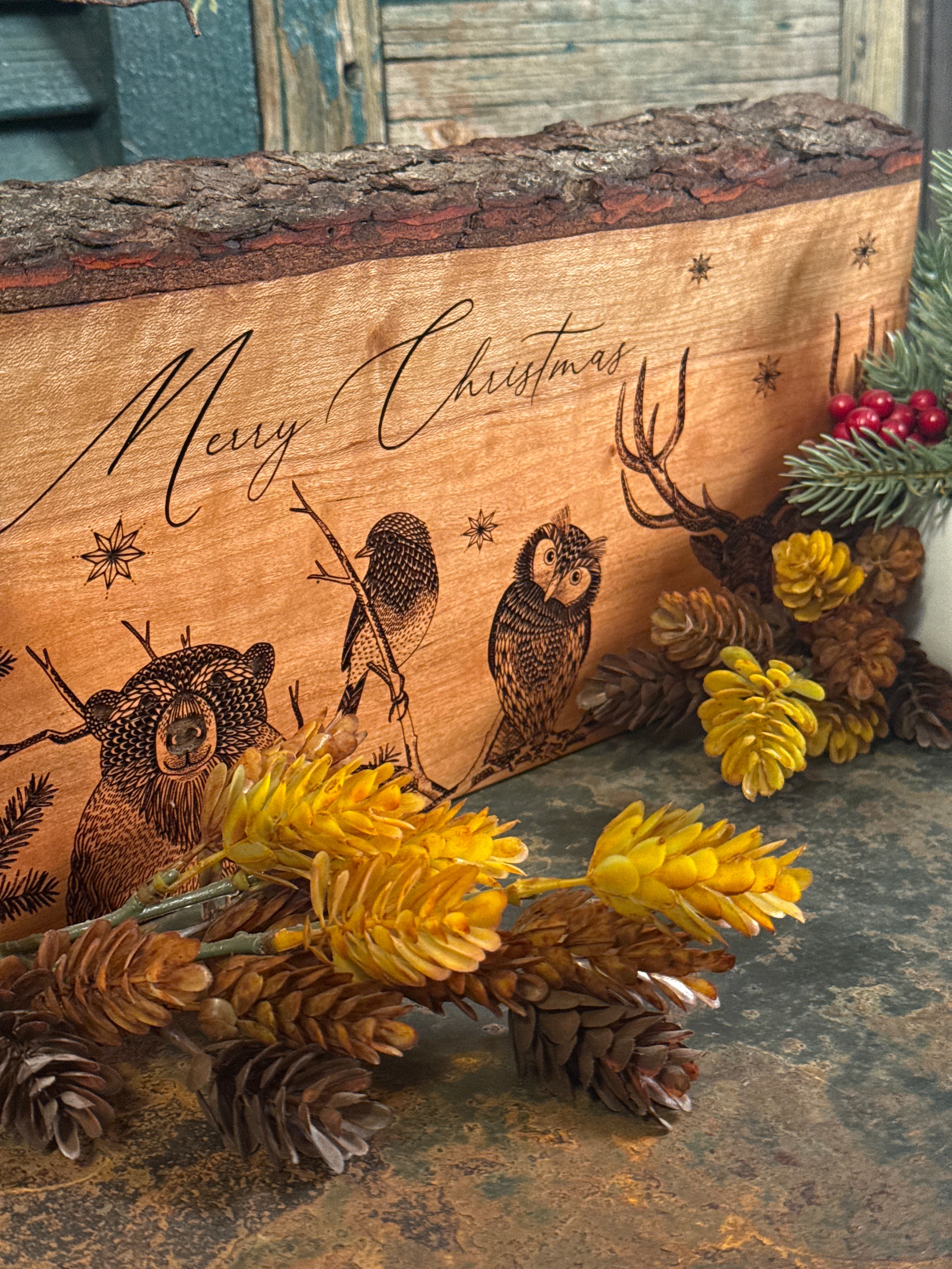 Merry Christmas Animals 1 on Cherry