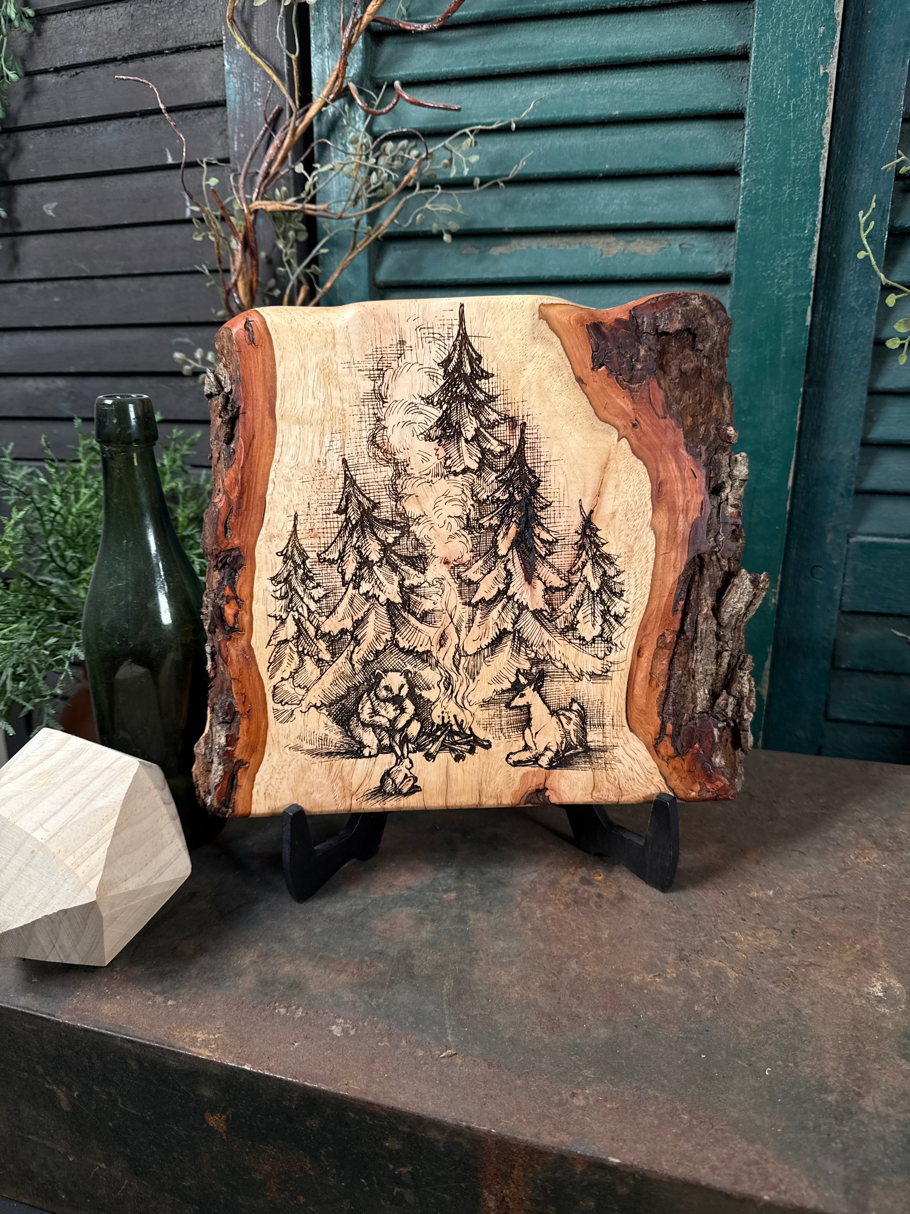 Animal Campfire on Pecan