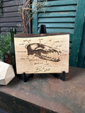 Bear Skull on Walnut