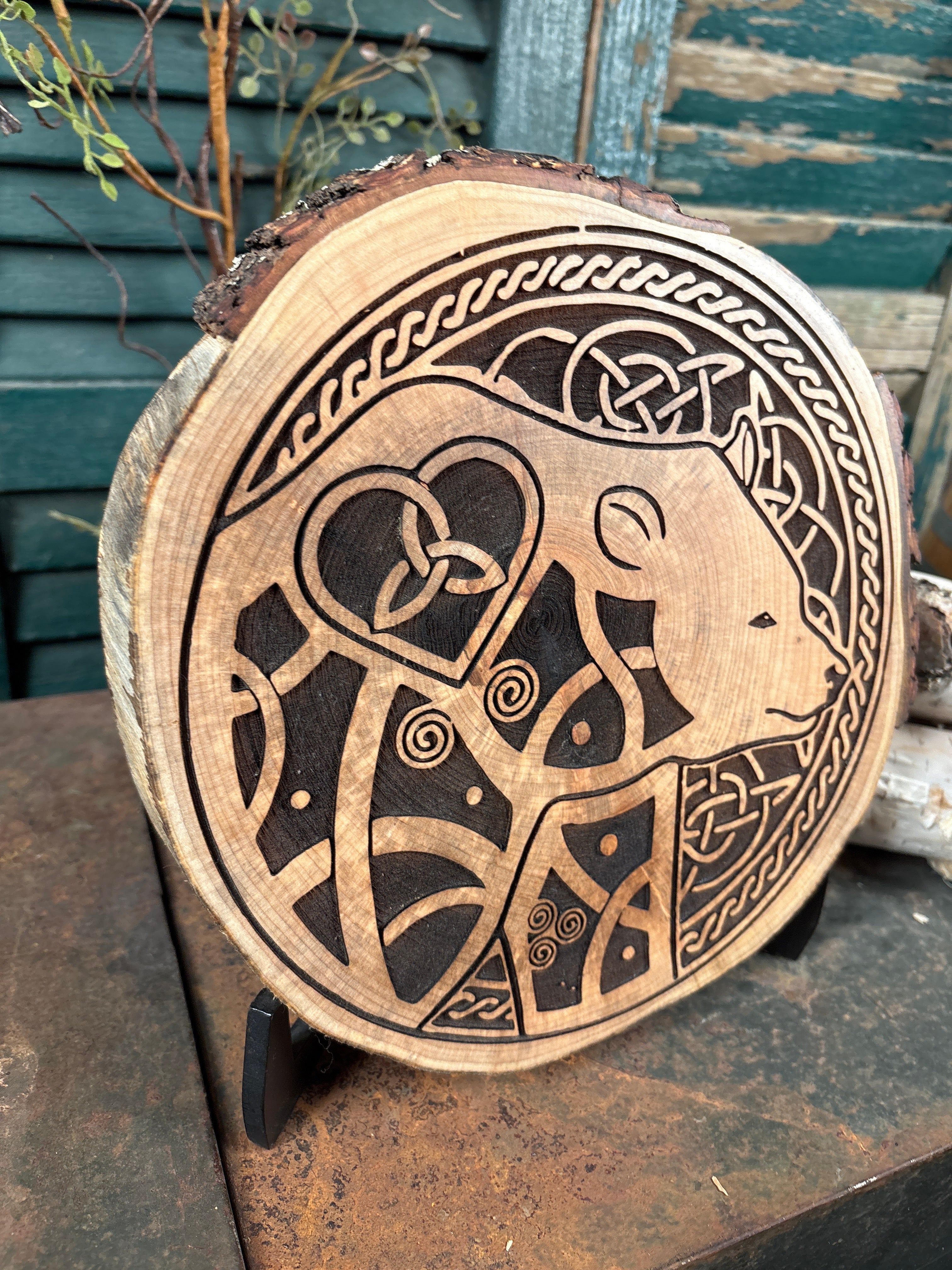 Celtic Heart Bear on Maple