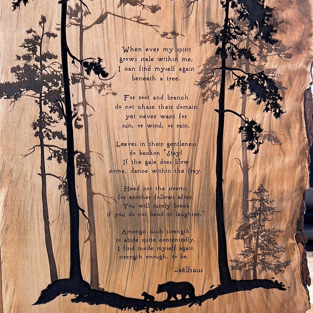 Original Poem: Beneath the Trees.