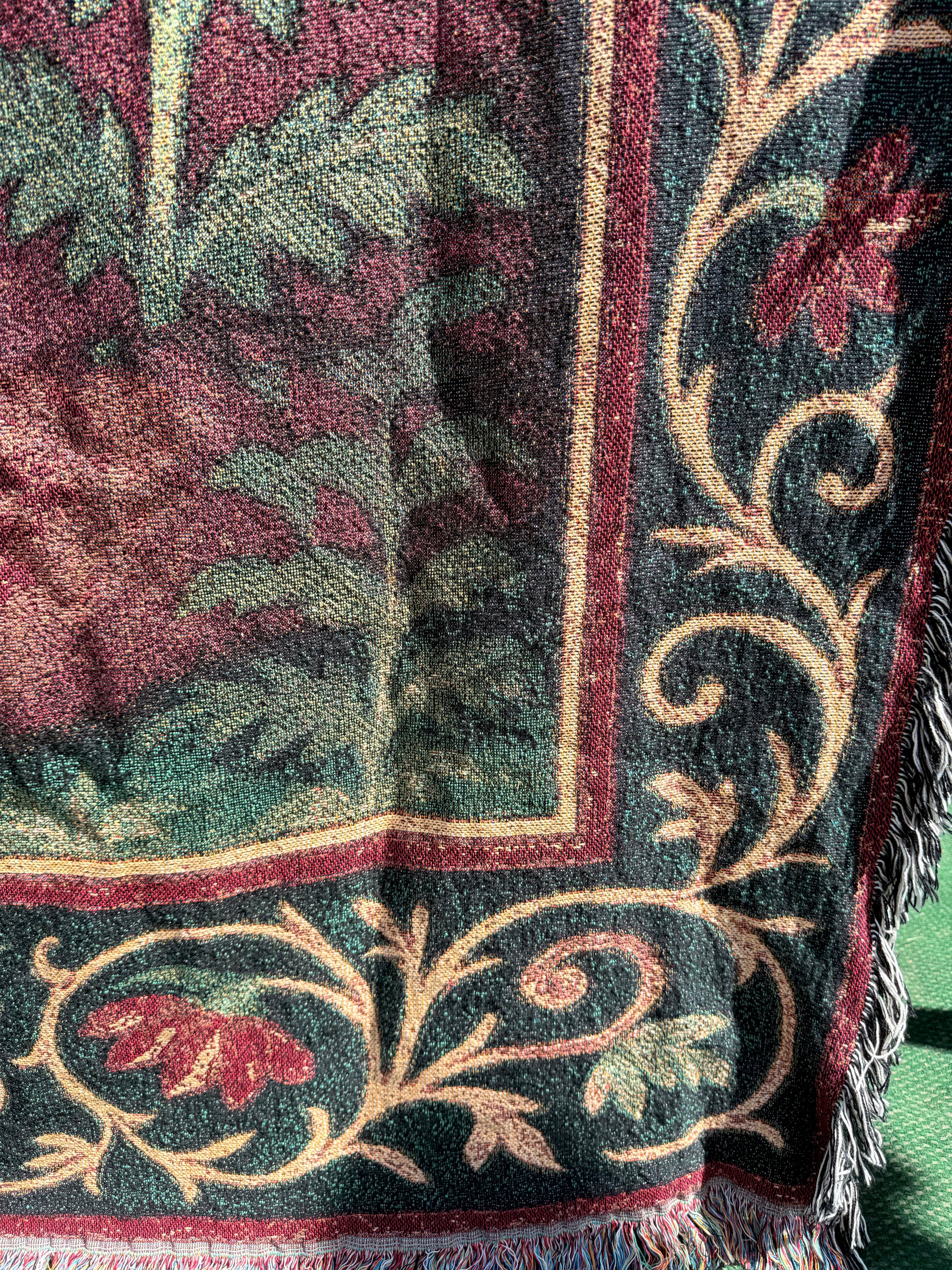 Fox in the Fern - Woven Blanket / Tapestry