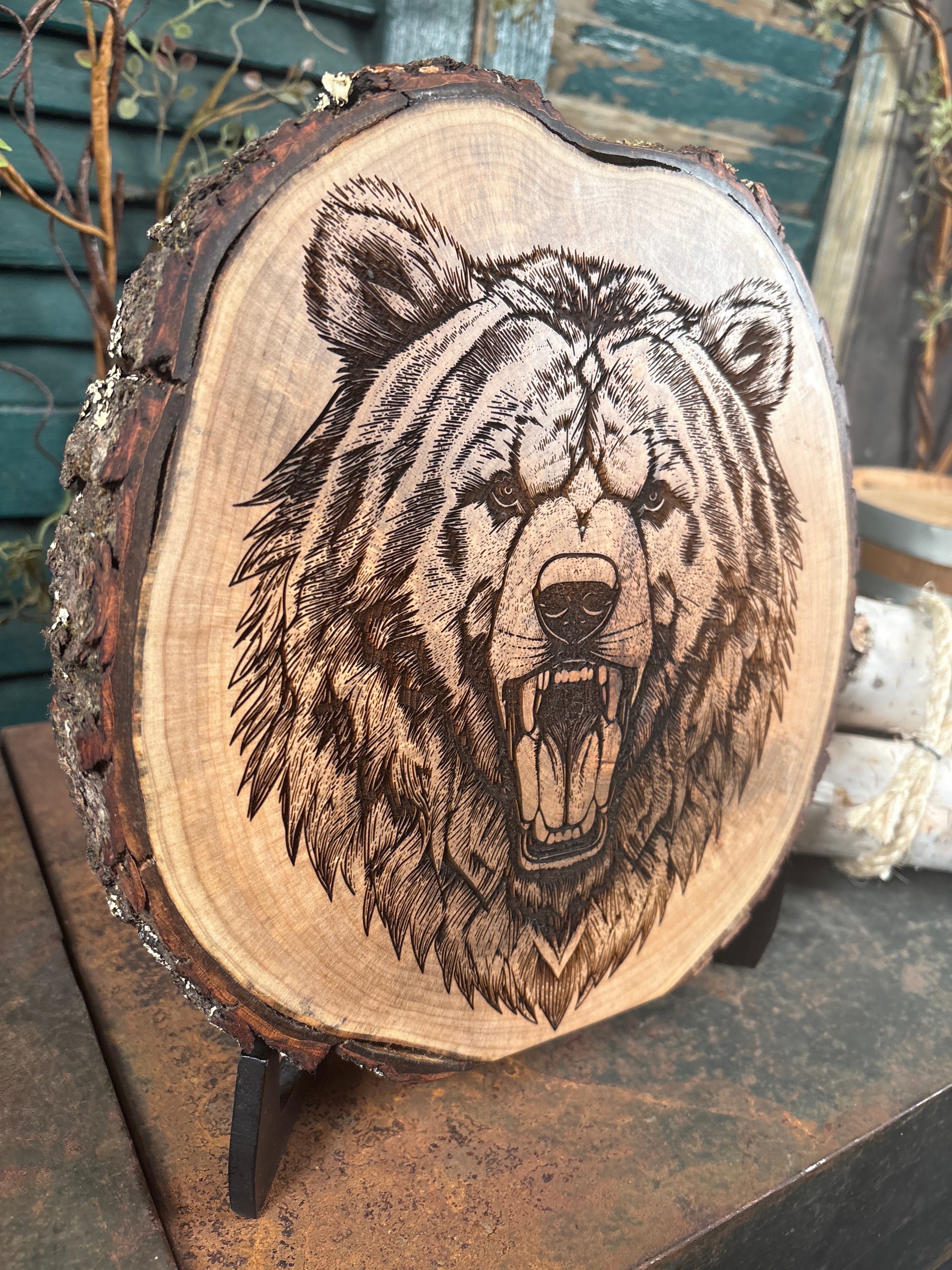Bear Head on Maple