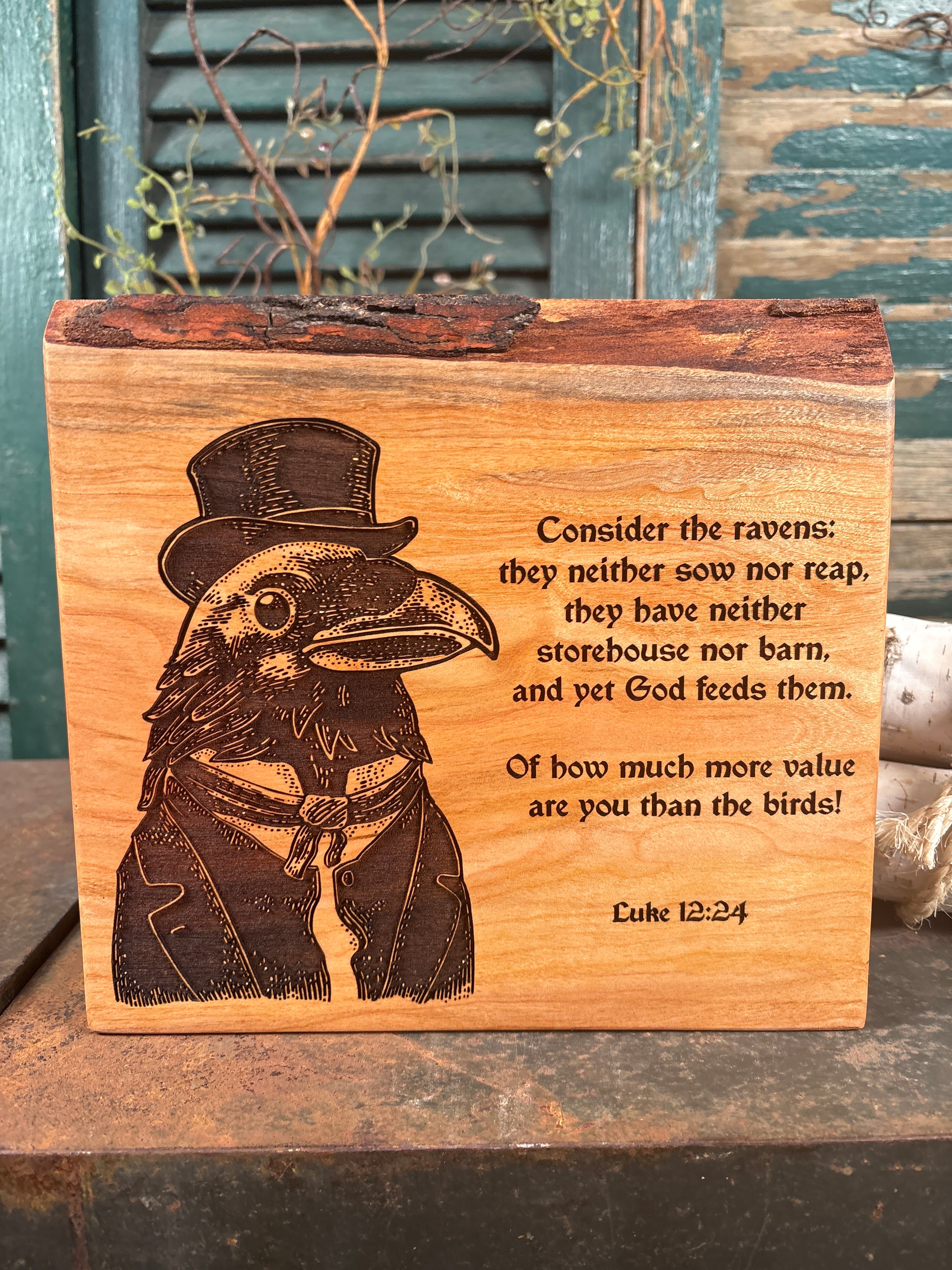 Consider the Ravens / Luke 12:24 on Cherry