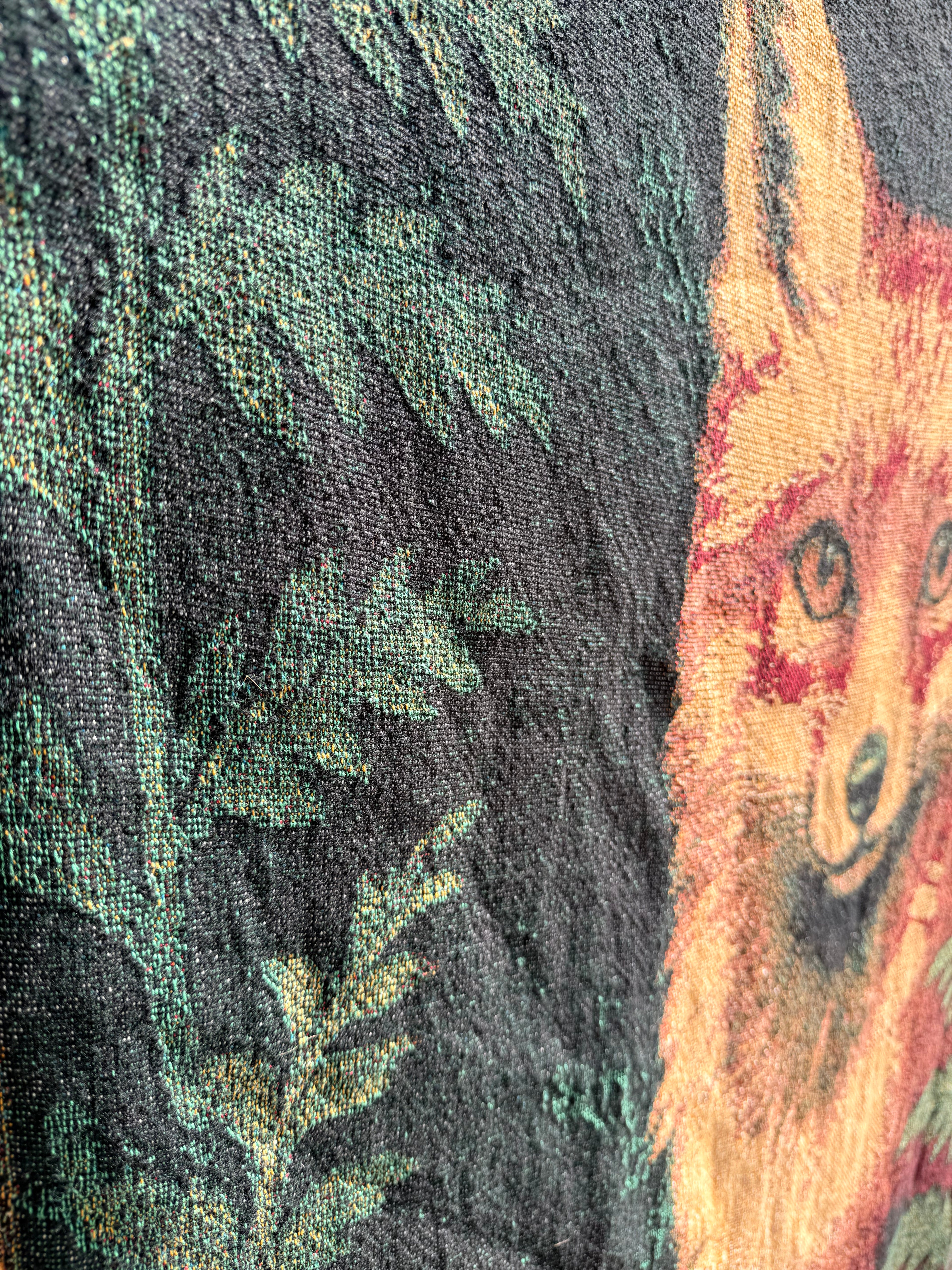 Fox in the Fern - Woven Blanket / Tapestry