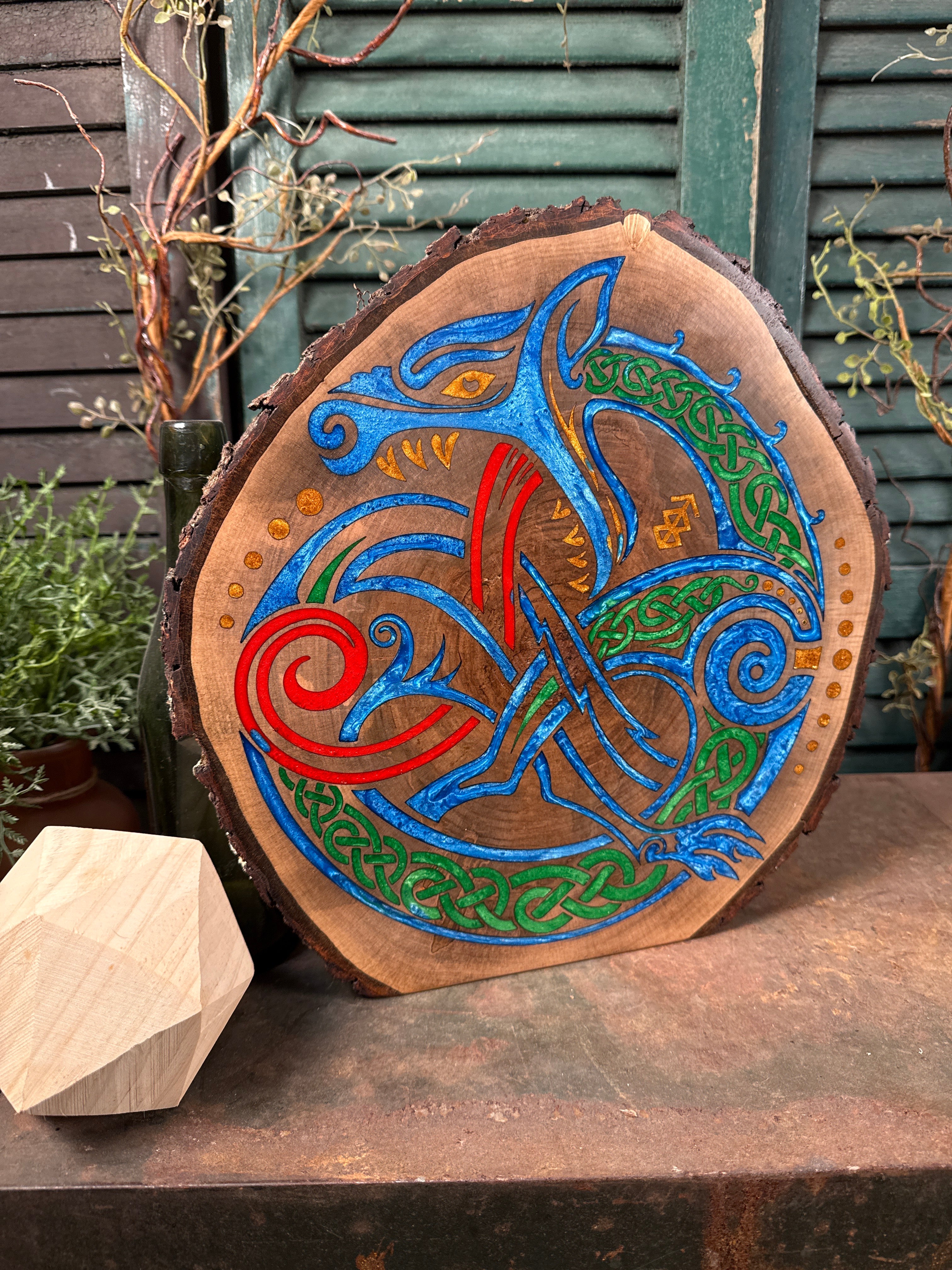 Celtic Wolf on Maple
