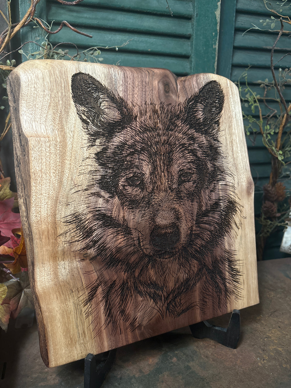 Timber Wolf on Walnut