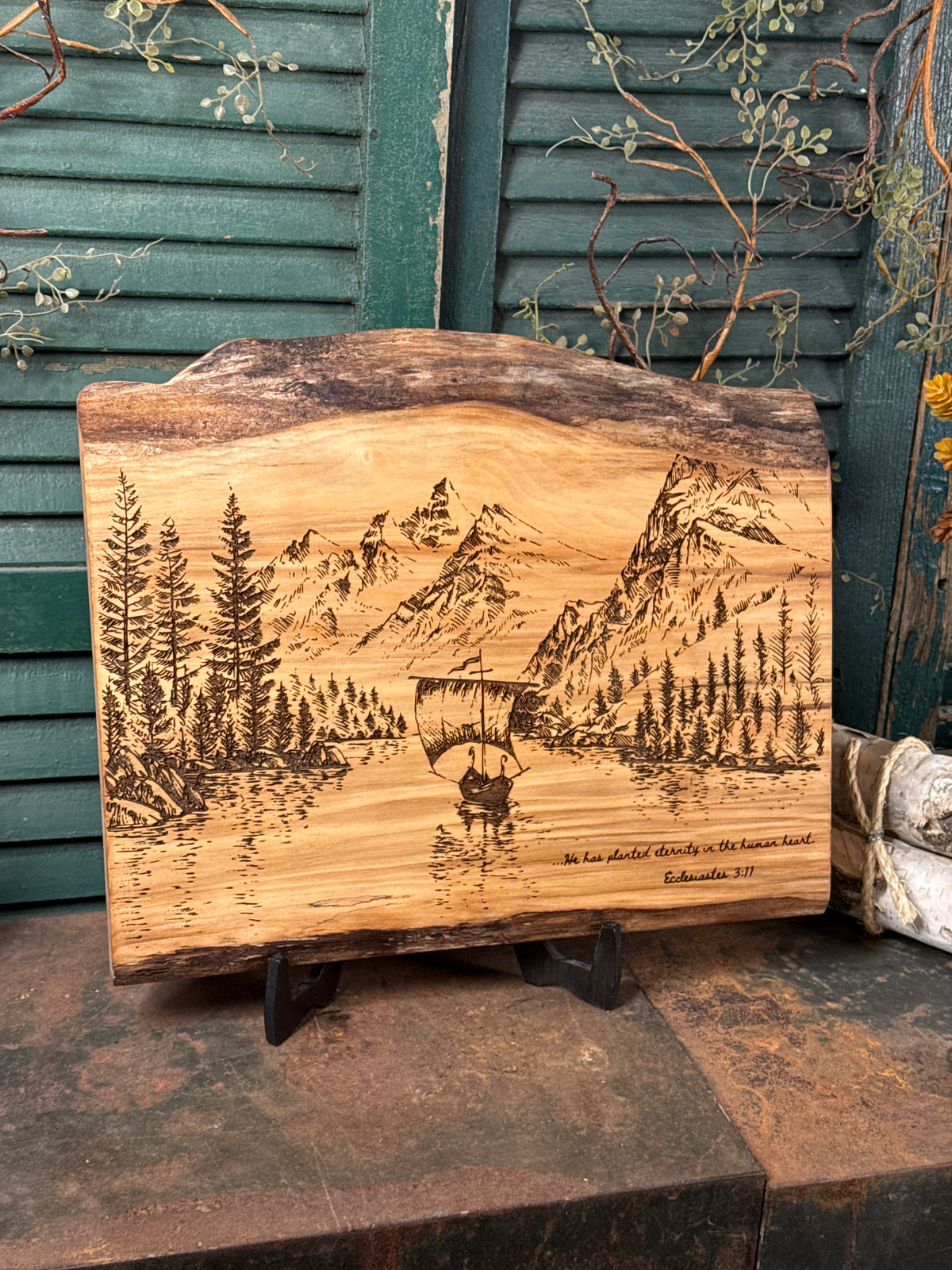 Eternity / Ecclesiastes 3:11 on Spalted Maple