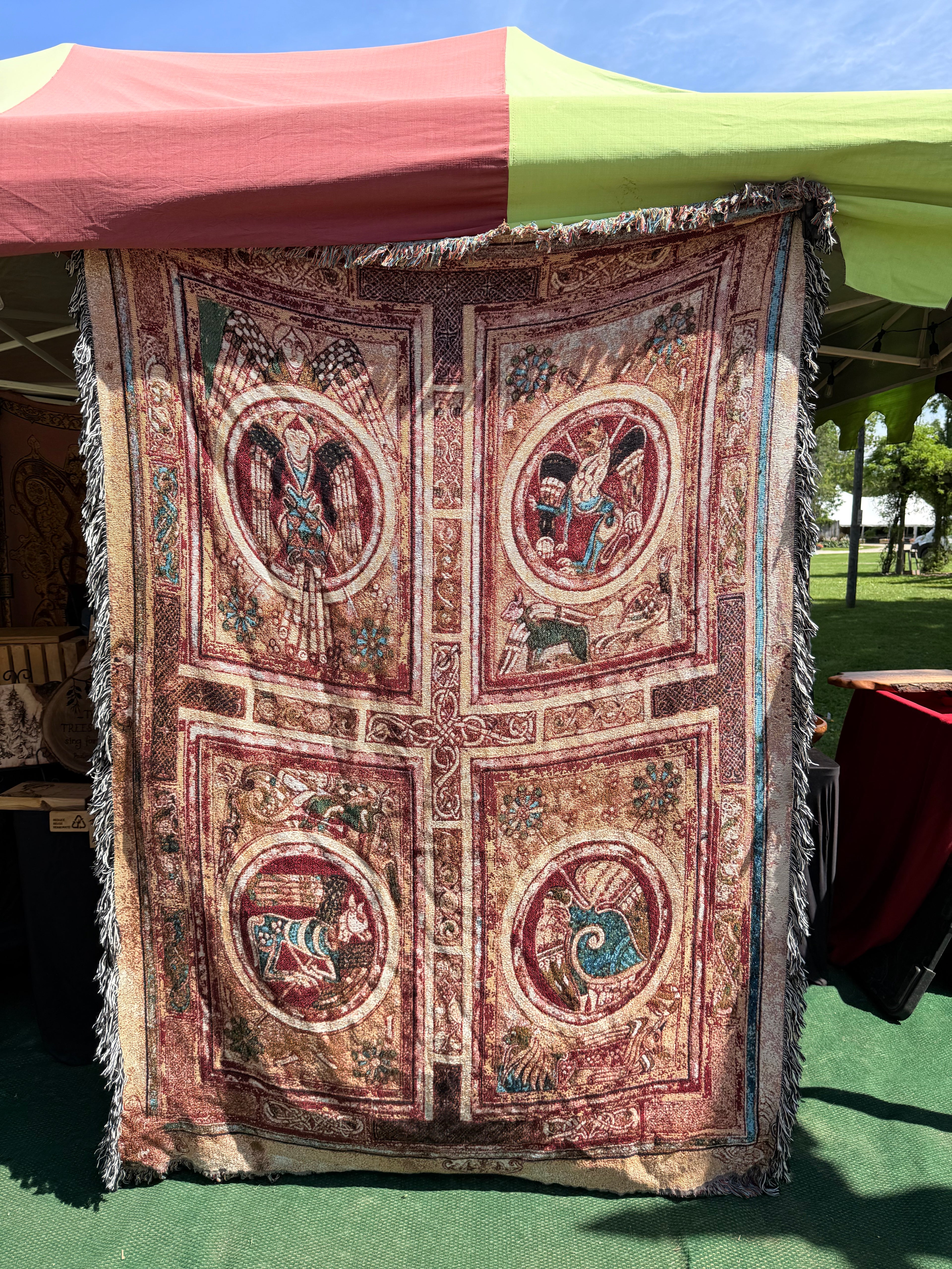 Book of Kells, 4 Evangelists - Woven Blanket / Tapestry