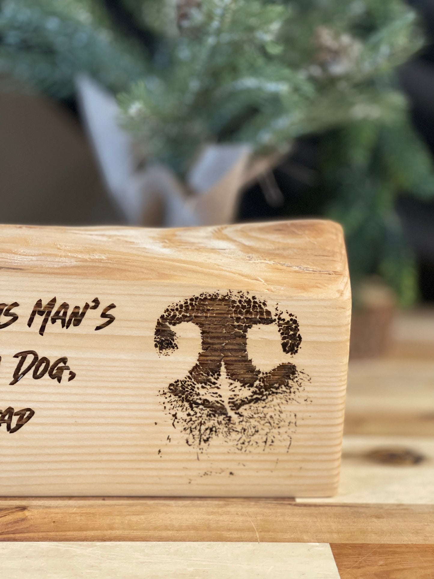 Too dark to read - Wood Engraved Decor