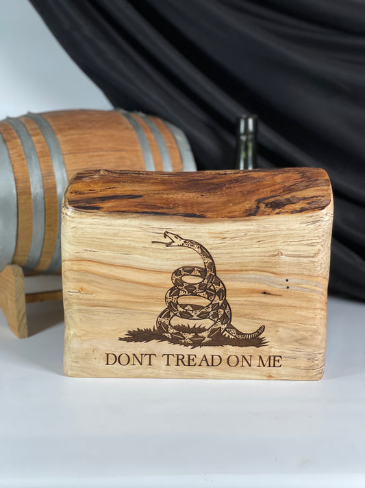 Patriotic - Gadsden Flag on Spalted Maple