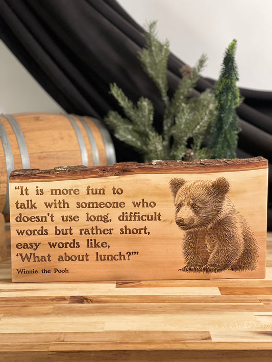 What about lunch? - Wood Engraved Decor