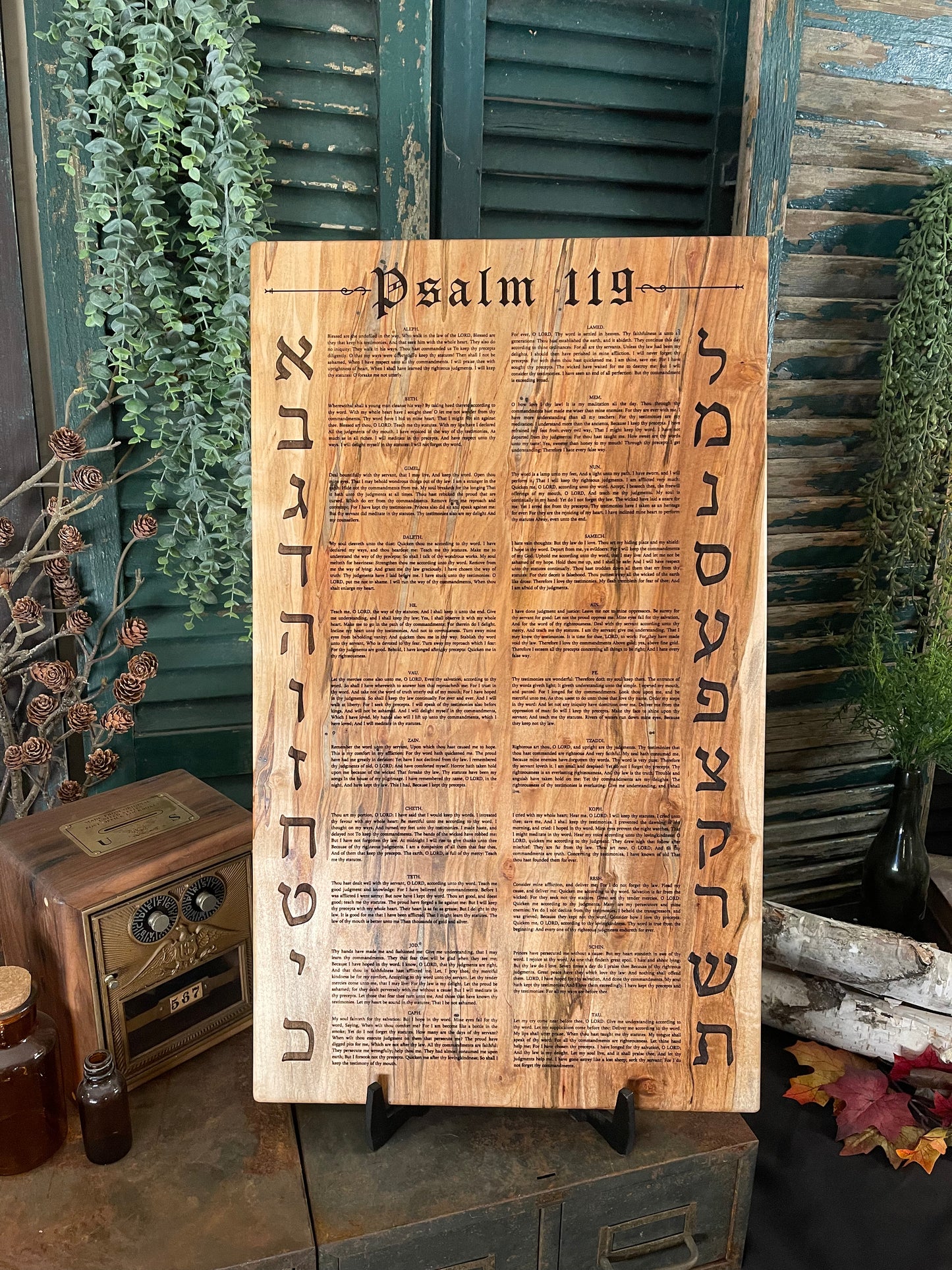 Scripture - Psalm 119 on Ambrosia Maple