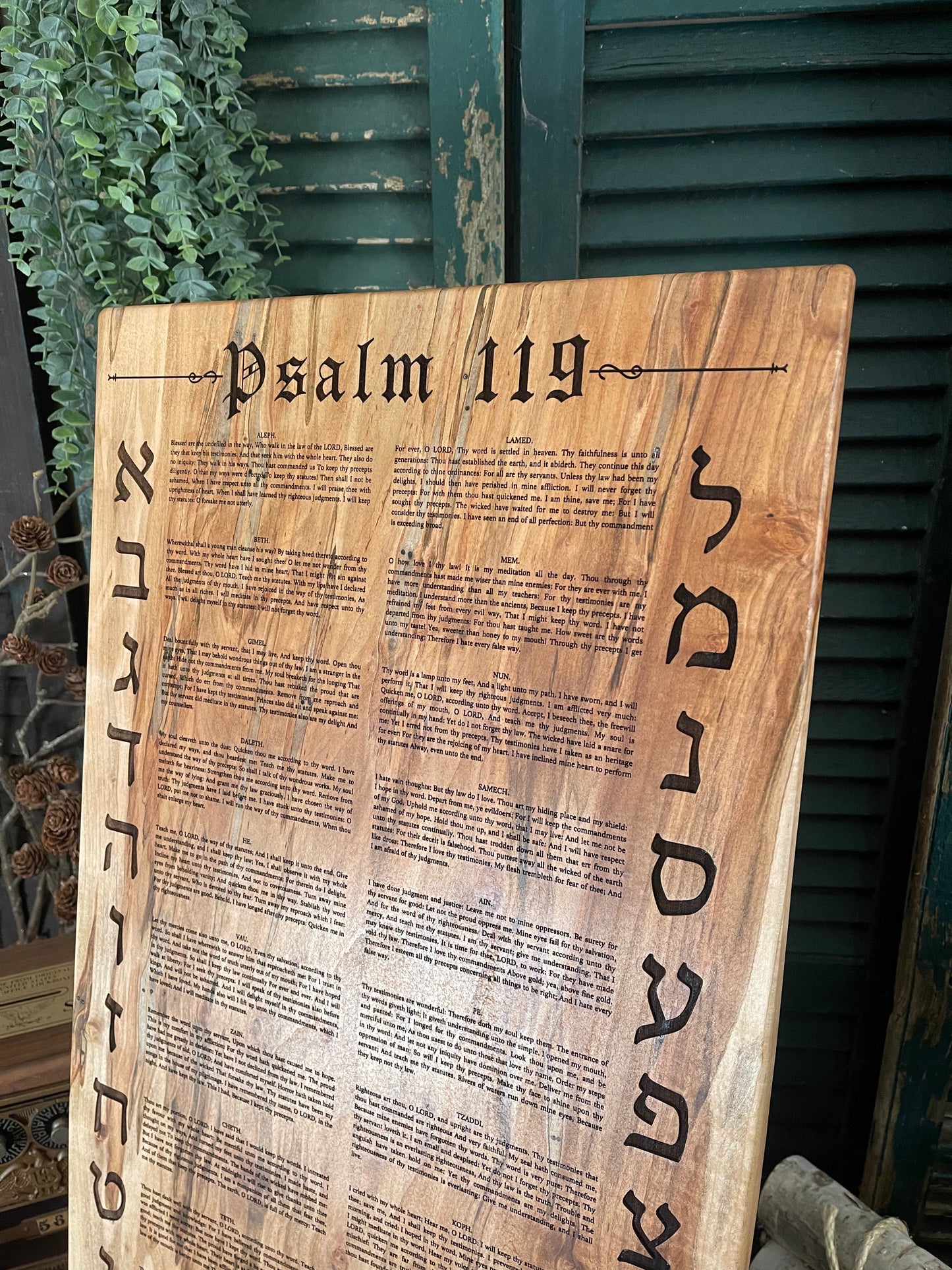 Scripture - Psalm 119 on Ambrosia Maple