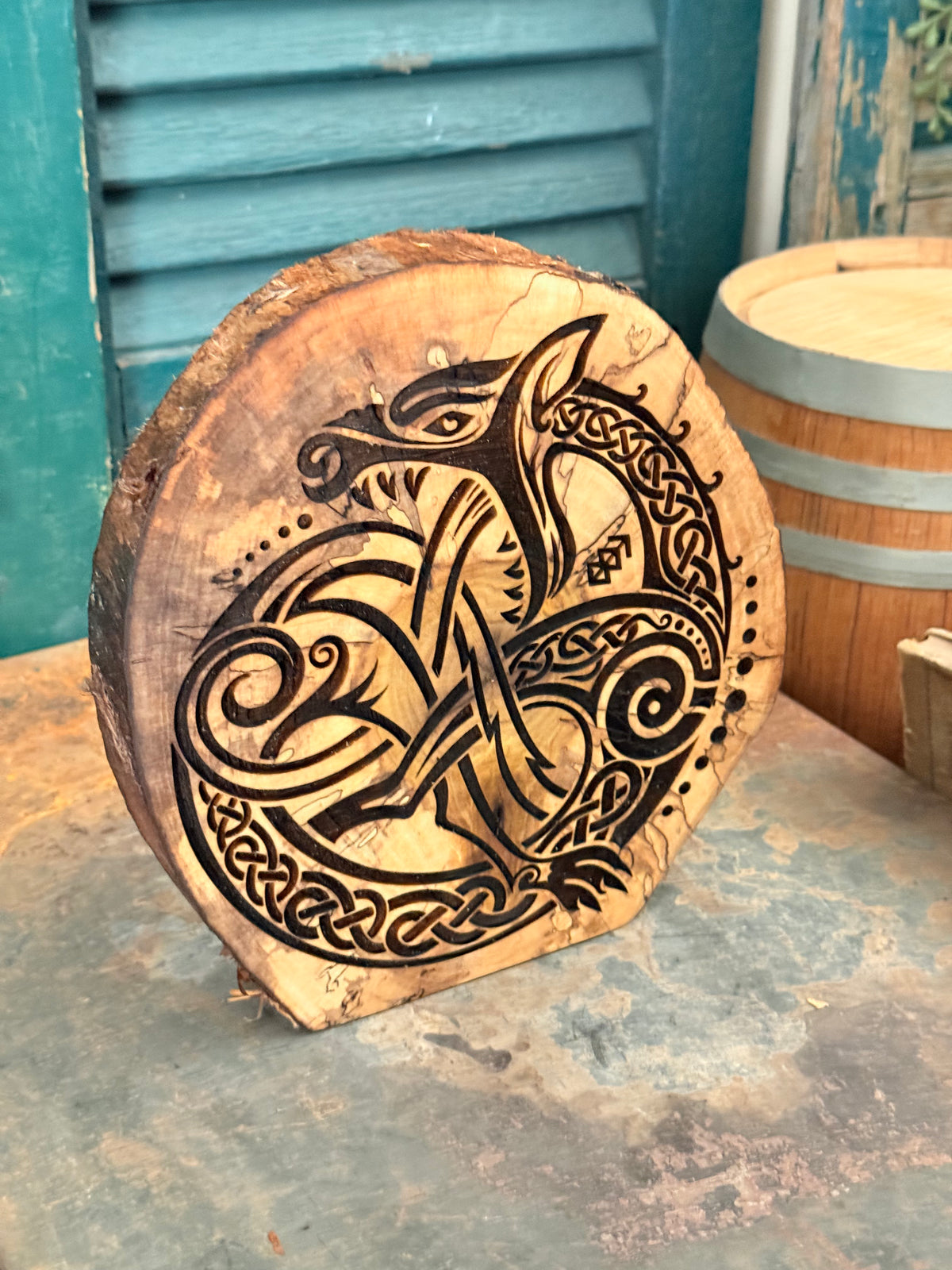 Celtic Wolf on Maple