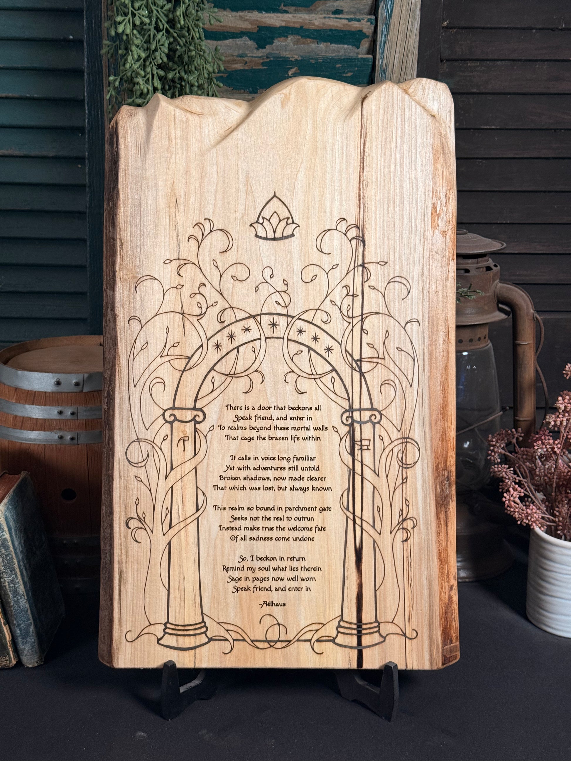 Speak Friend, and Enter In on Spalted Maple