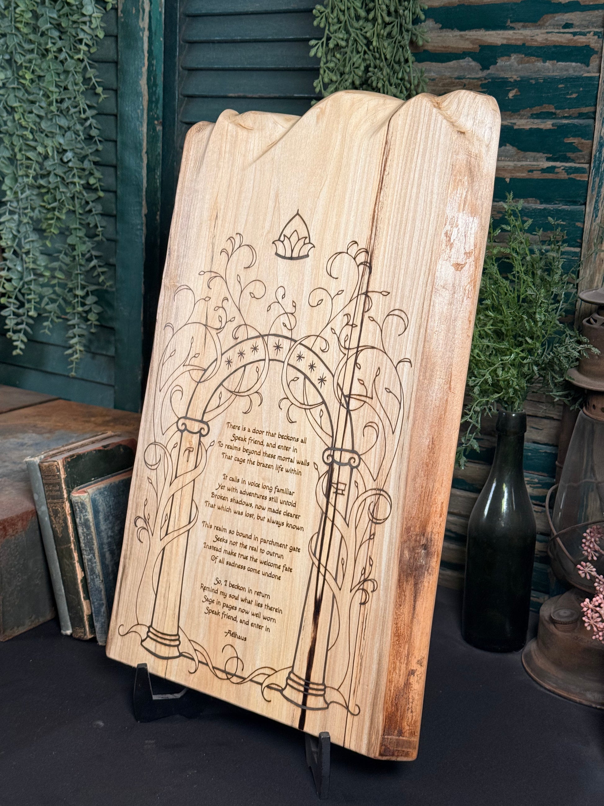 Speak Friend, and Enter In on Spalted Maple