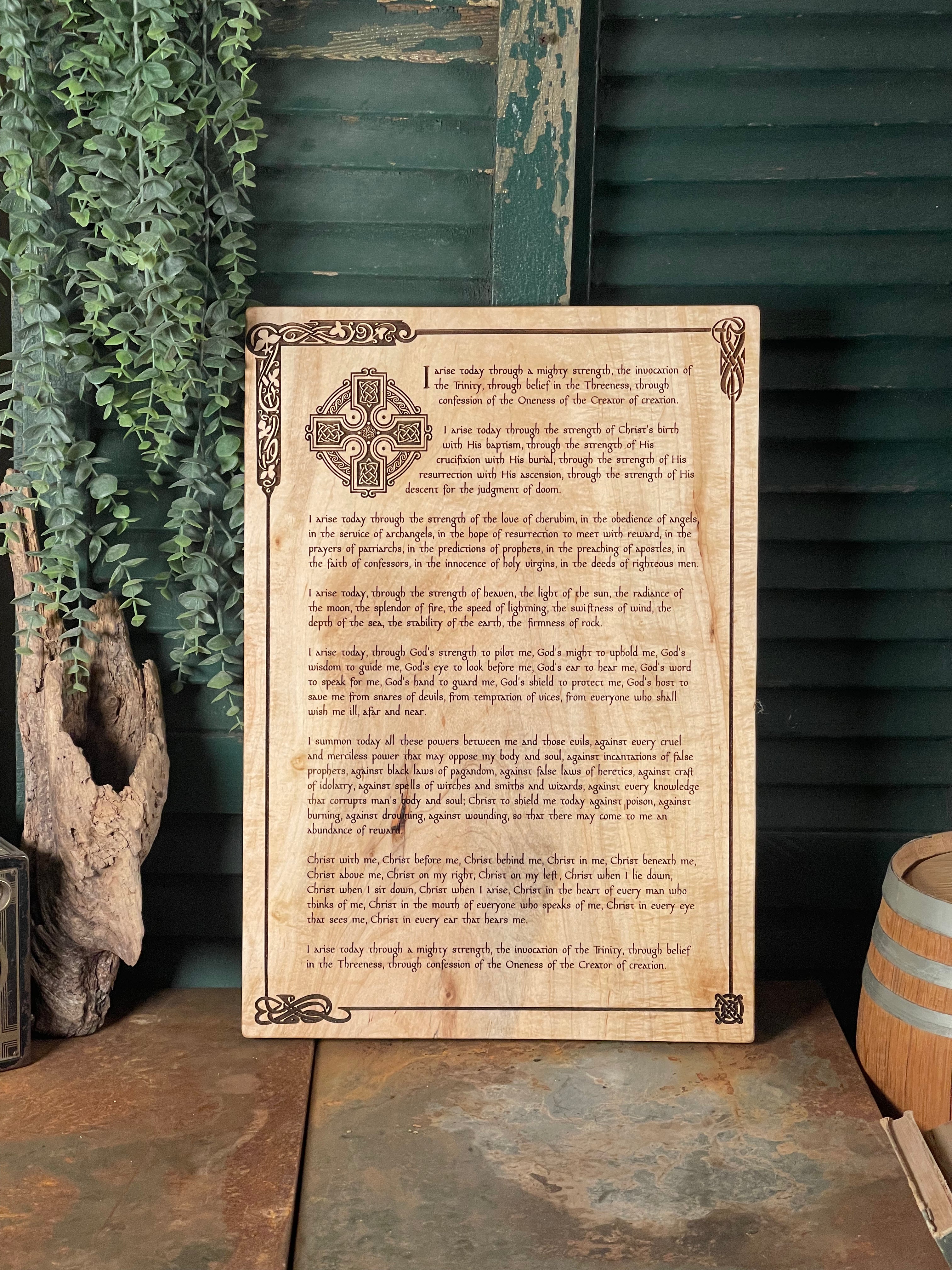 Breastplate of St. Patrick on Maple
