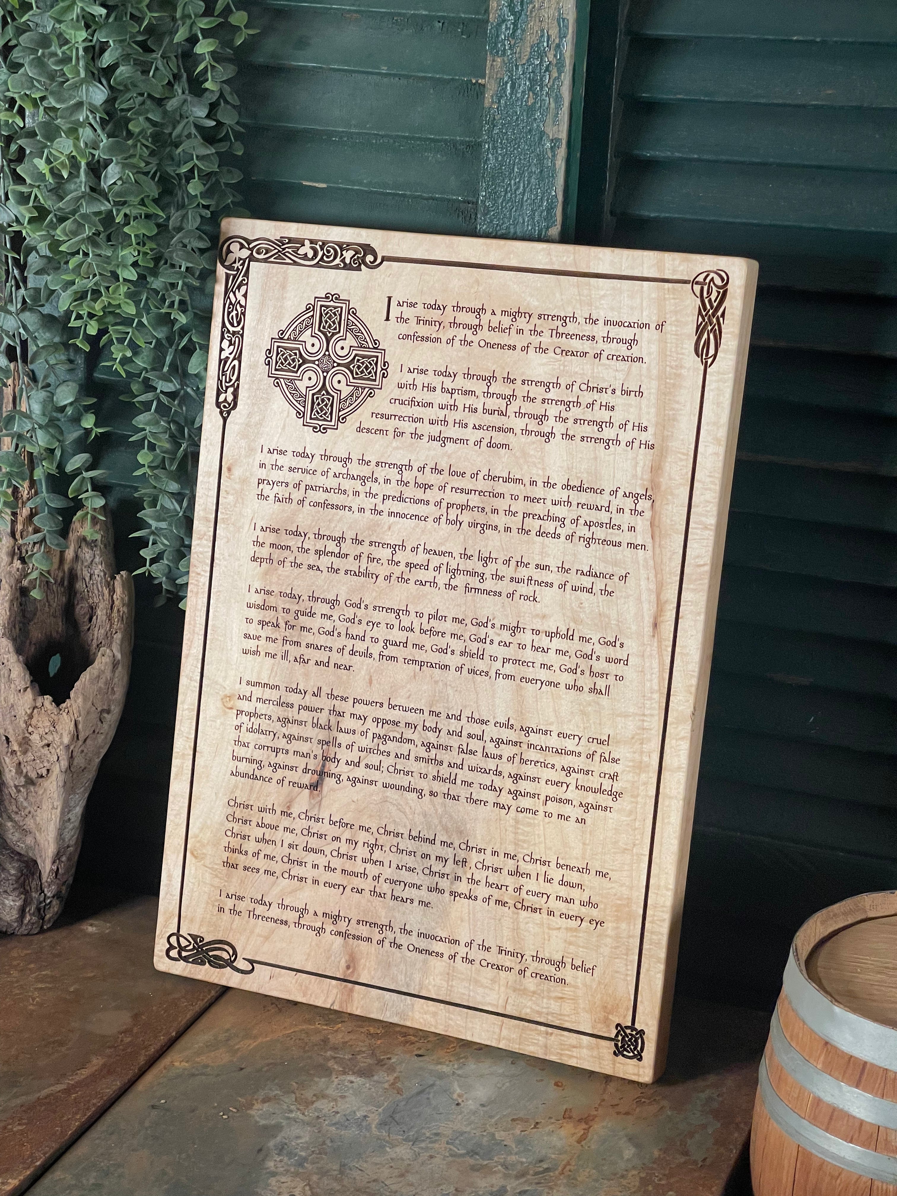 Breastplate of St. Patrick on Maple