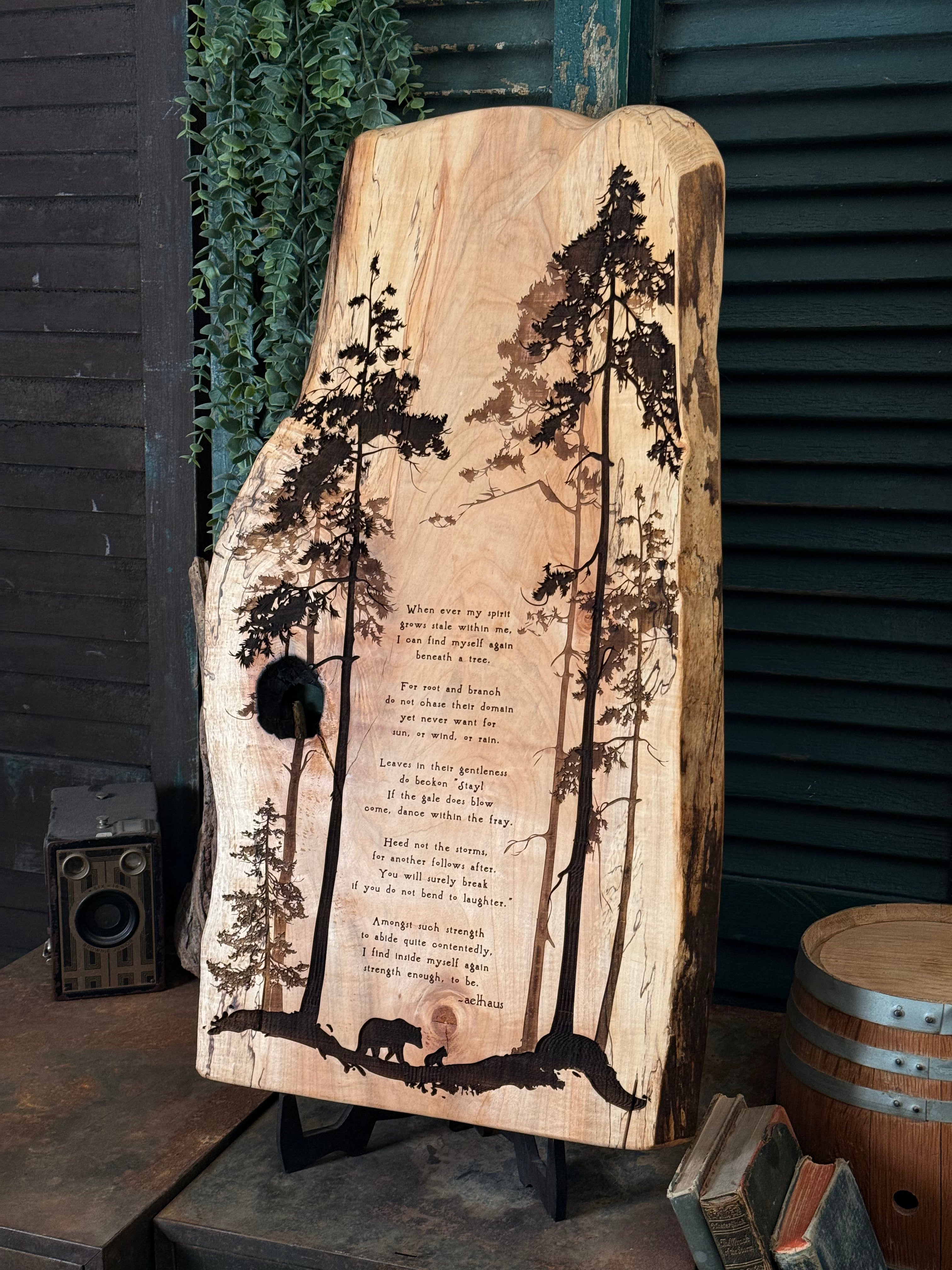 Beneath a Tree on Spalted Maple