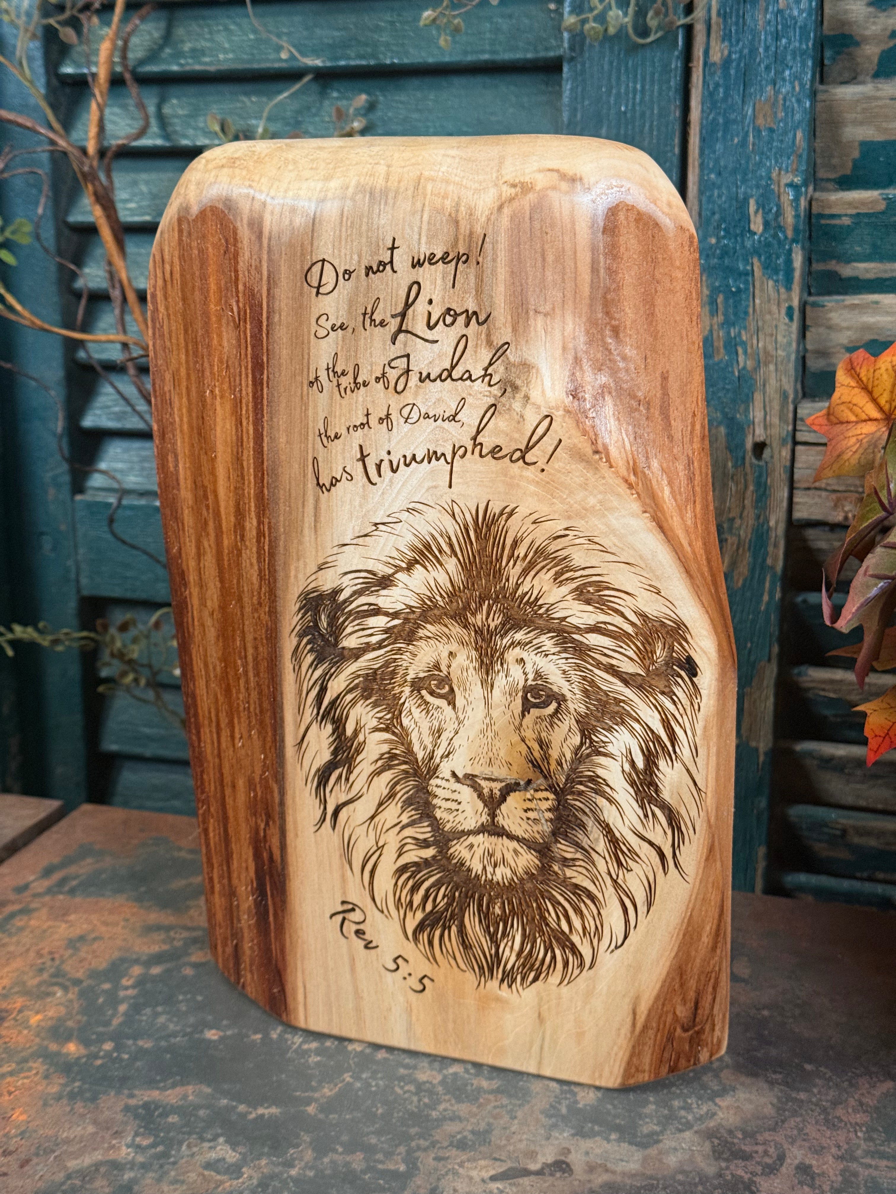 Lion of Judah - Rev 5:5 on Maple