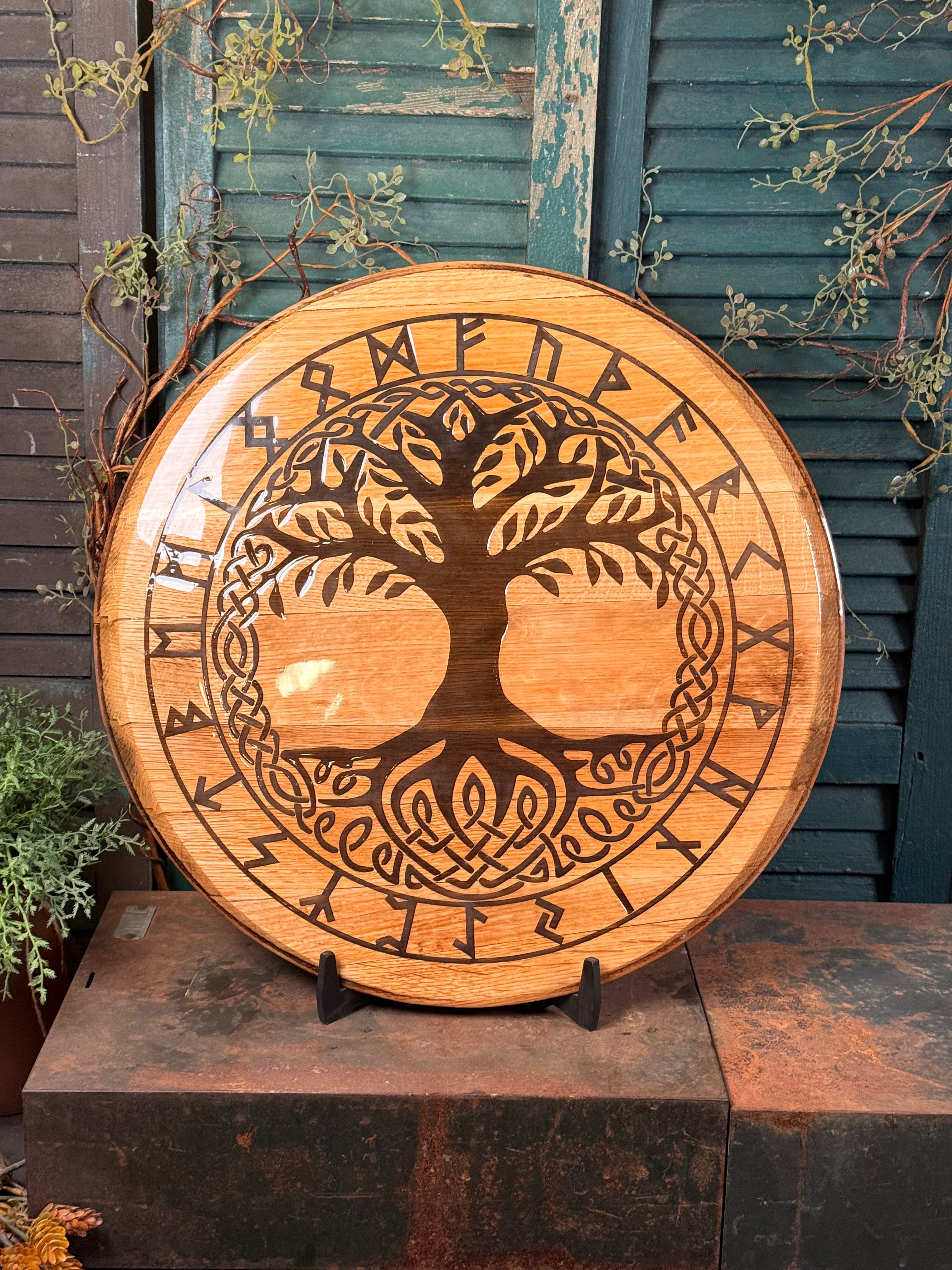 Tree of Life on Bourbon Barrel Oak