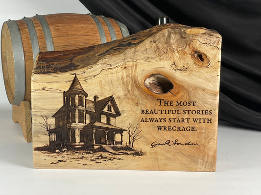 Quote: Beauiful Stories by Jack London on Spalted Maple