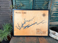 Norris Lake Map on Salvaged Ply