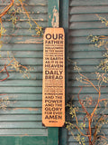 The Lord's Prayer on Bourbon Barrel Oak