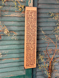 Shema - Deuteronomy 6:4-9 (ESV) on Bourbon Barrel Oak