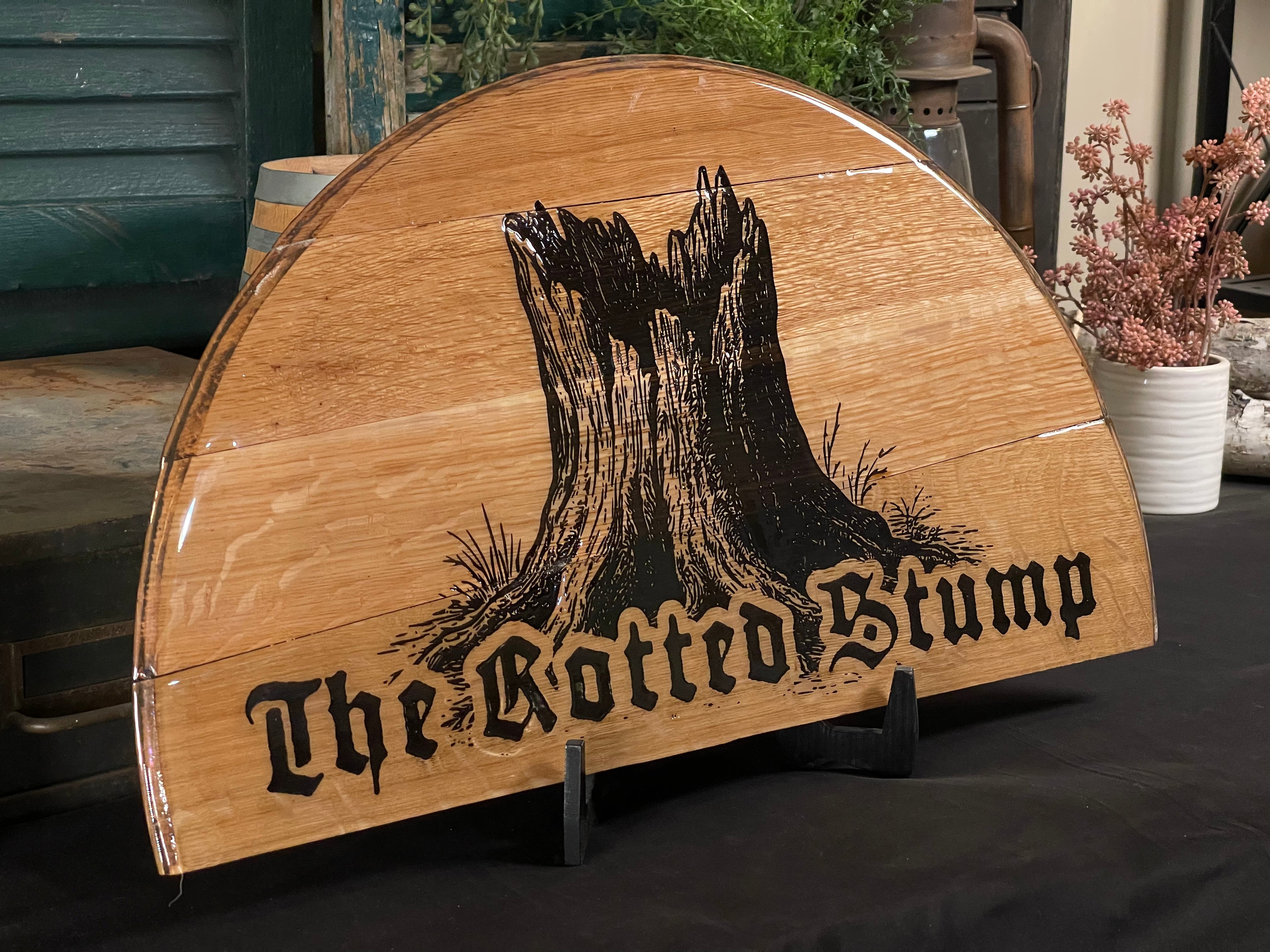 Tavern Sign - The Rotted Stump on Bourbon Barrel Oak