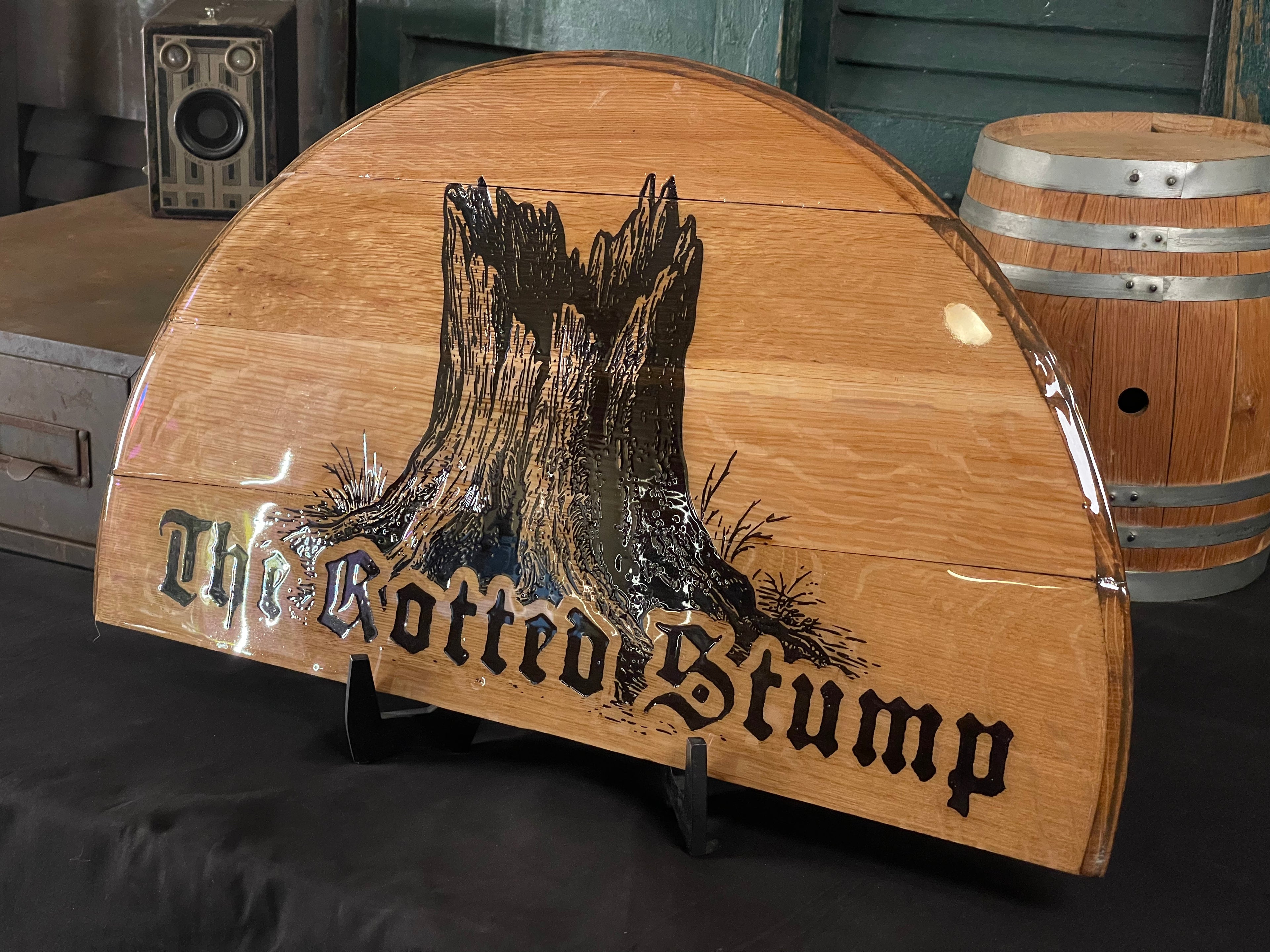 Tavern Sign - The Rotted Stump on Bourbon Barrel Oak