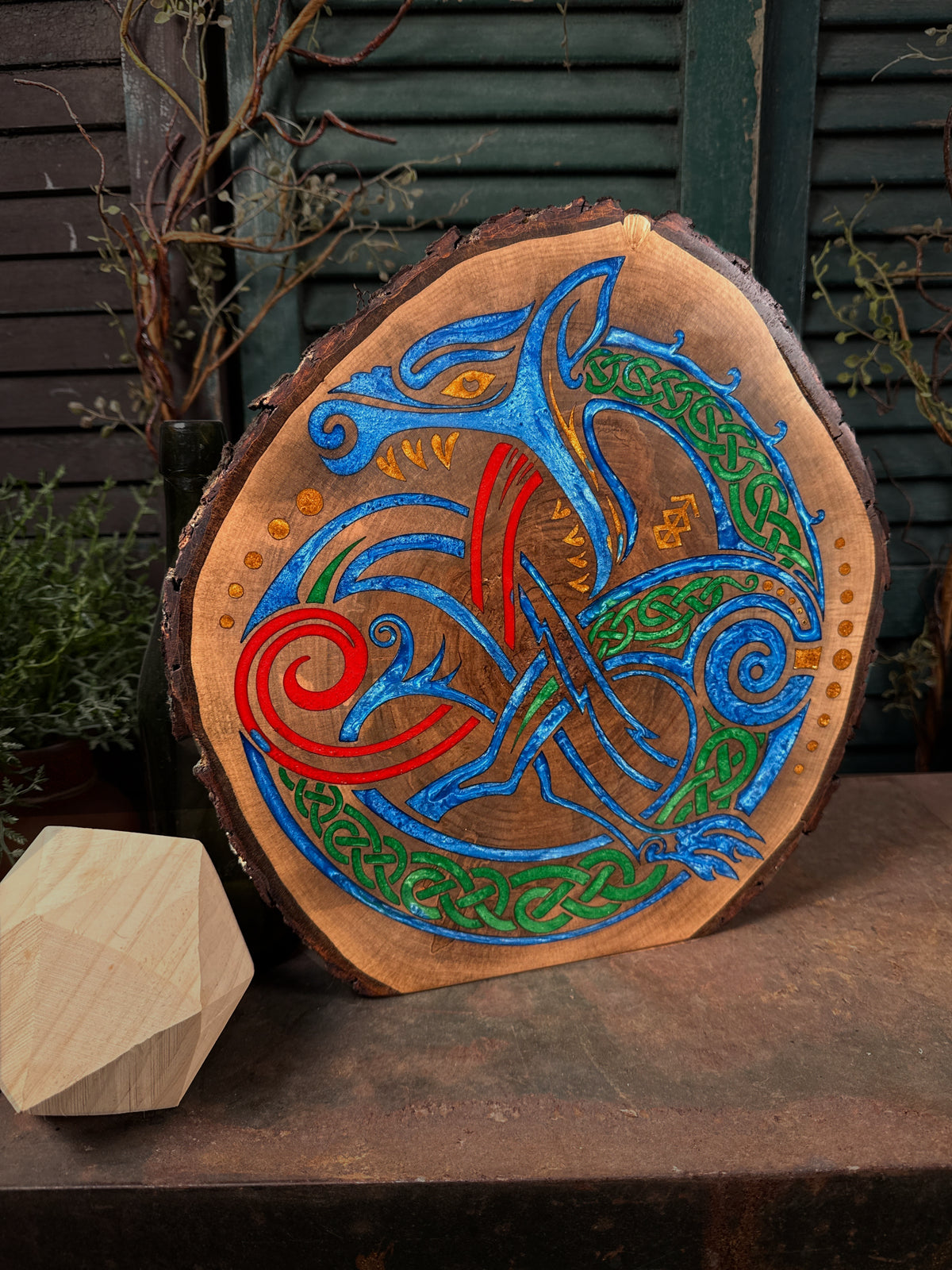 Celtic Wolf on Maple